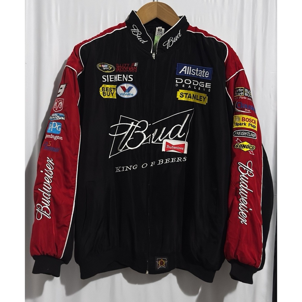 Size 2XL  Kasey Kahne #9 Budweiser Nascar Racing Jacket Chase Authentics
